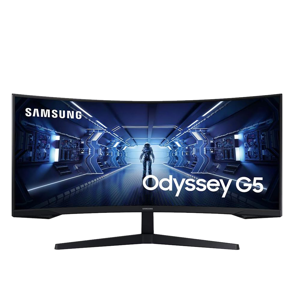 Samsung LC34G55TWWMXZN 34 Inch G5 Odyssey Curved WQHD 3440x1440 Monitor with 165Hz Refresh Rate and 1ms Response Time