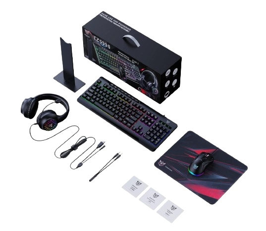 Onikuma TZ5006 Gaming Combo with Keyboard Mouse Headset Stand Mouse Pad
