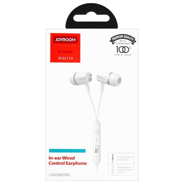 Joyroom JR-EL114white - Headphone In Ear - White